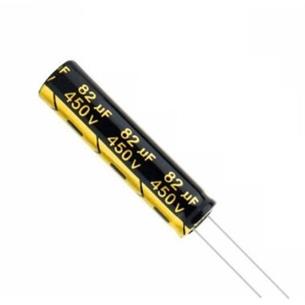Condensador electrolitico 82uF 450V 105º 50x12mm