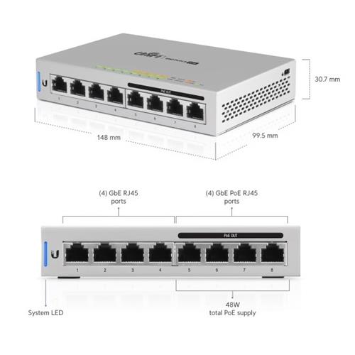 Ubiquiti Unifi Switch POE 8-4Poe 60W