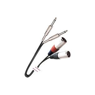 Cable 2 x Jack 1/4 mono - 2 x XLR macho 3 metros MK 88 2