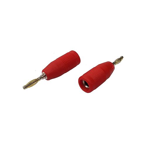 Adaptador banana Hembra 4mm a macho 2mm rojo