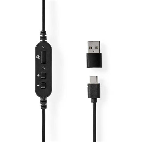 Auriculares+micro diadema USB-C Nedis