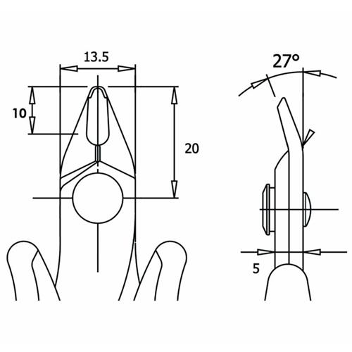 Alicate de corte Hobby electronica TRE03NB