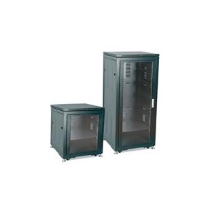 Rack metalico con puerta cristal RM40 PRO color negro