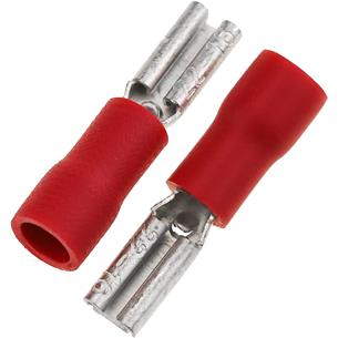 Terminal faston hembra aislado rojo 2,8mm