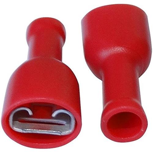 Terminal faston hembra aislado rojo 6,3mm