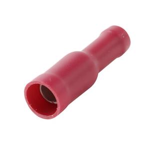 Terminal cilindrico hembra aislado rojo 4mm