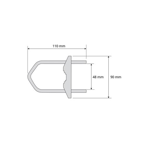 Grillete Zinc+RPR para Mordaza Mastil Ø 25...45mm Televes