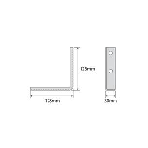 Soporte Mastil Escuadra Zinc+RPR Atornillable 128mm Televes 2