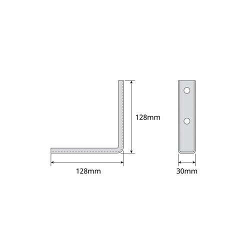 Soporte Mastil Escuadra Zinc+RPR Atornillable 128mm Televes