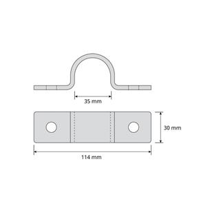 Abrazadera Zinc+RPR Ø 35mm Televes 2
