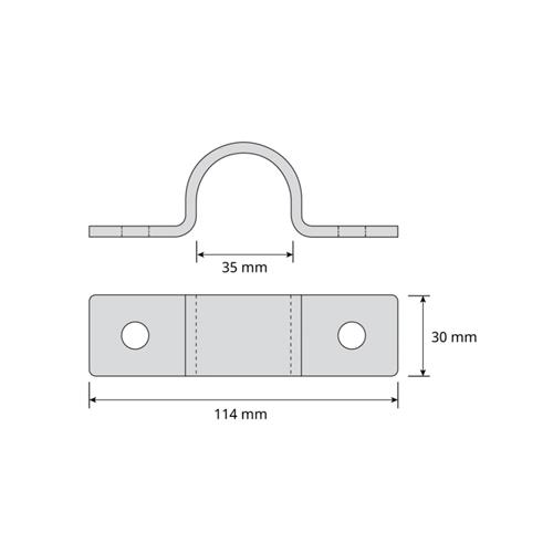 Abrazadera Zinc+RPR Ø 35mm Televes