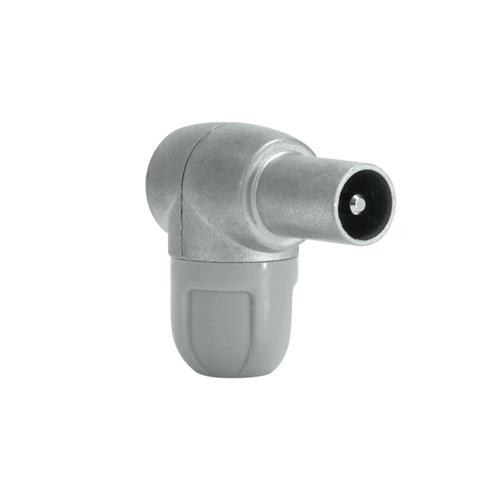 Conector CEI Ø 9,5mm Macho Acodado Blindado Televes