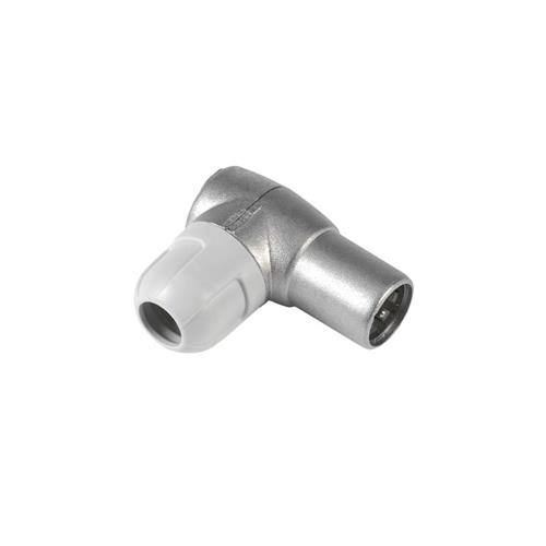 Conector CEI Ø 9,5mm Macho Acodado Blindado Televes