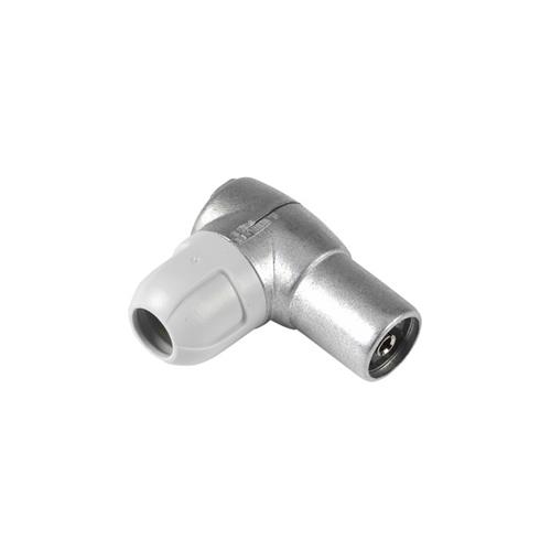 Conector CEI Ø 9,5mm Hembra Acodado Blindado Televes