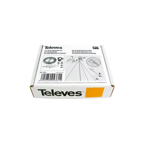 Kit Montaje de Vientos Ø 45mm Televes Kit Montaje de Vientos Ø 45mm Televes
