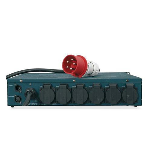 Dimmer de 6 canales 16 A cada uno DMX MD206