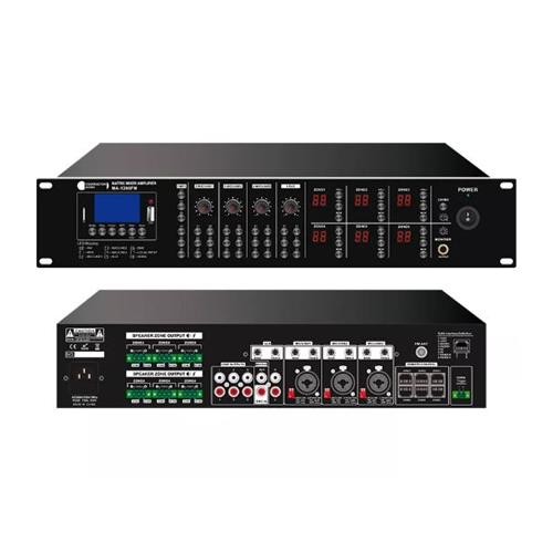 Matriz de audio autoamplificada 6x120W fuente musical MA-1206FM