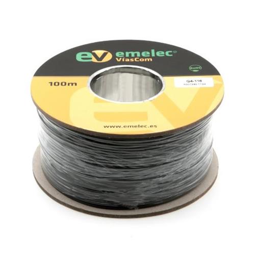 Cable audio paralelo dual 2x0,14mm color negro Q4-118 Cable audio paralelo dual 2x0,14mm color negro Q4-118