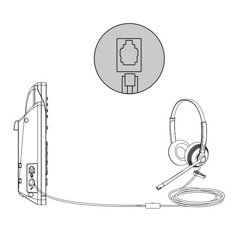 Auricular+Micro RJ9 Yealink YHS34 (QD)