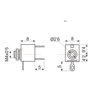 Base Jack 2,5mm mono 2
