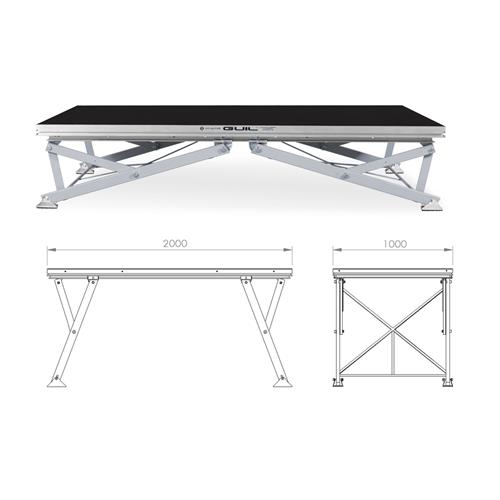 Tarima modular tipo tijera TM441