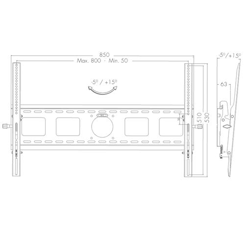 Soporte movil regulable en altura hasta 55" PTR-01/XL