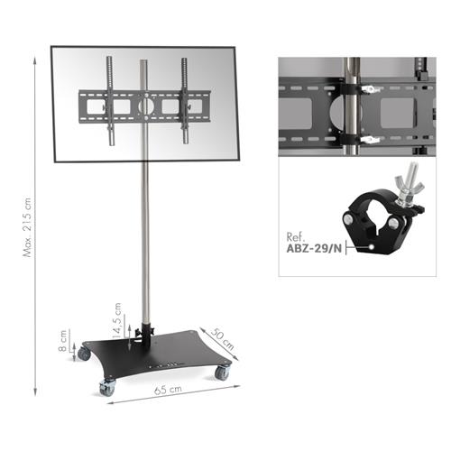 Soporte movil regulable en altura hasta 55" PTR-01/XL