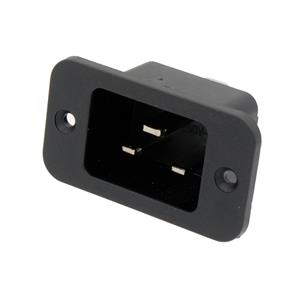 Base conexion IEC C20 3 polos macho recto 16A