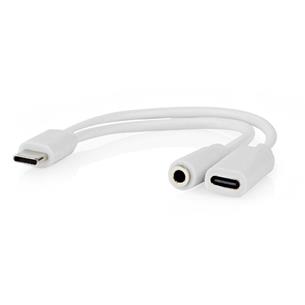 Adaptador USB-C a Jack 3.5mm + cargador Nedis 2