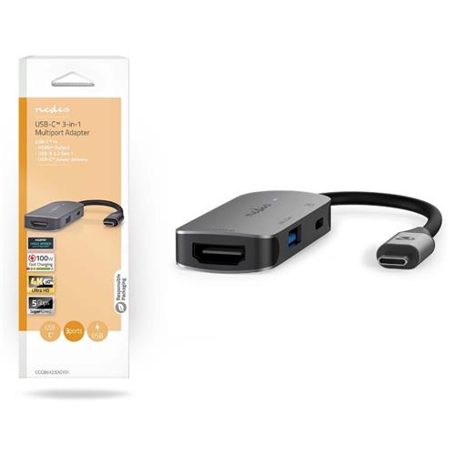 Multi adaptador UsbC-Hdmi-USB3.2 Nedis