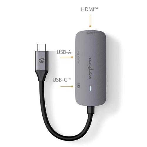 Multi adaptador UsbC-Hdmi-USB3.2 Nedis
