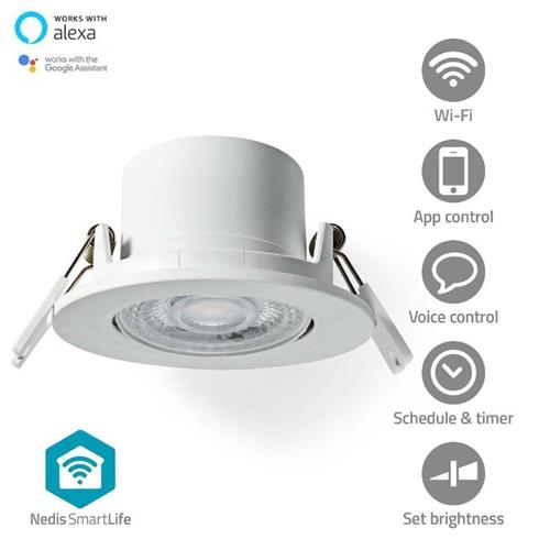 Nedis Lampara techo Smart Wifi Alexa Google