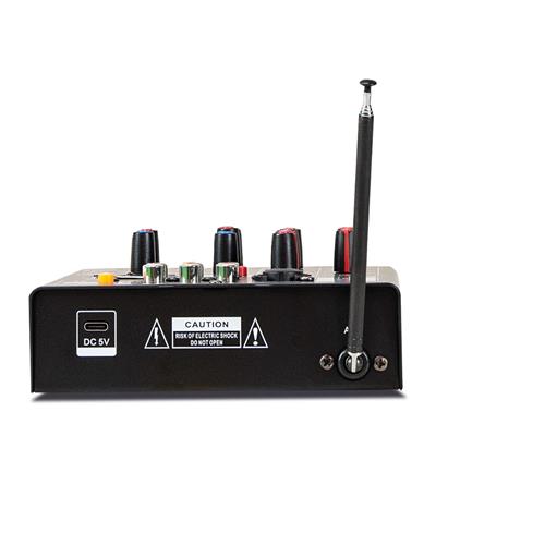 Mezclador de 5 canales con USB/Bluetooth y 2 mic AM MINI WIRELESS Mezclador de 5 canales con USB/Bluetooth y 2 mic AM MINI WIRELESS