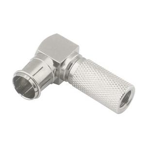 Conector F acodado tipo presion cable TV