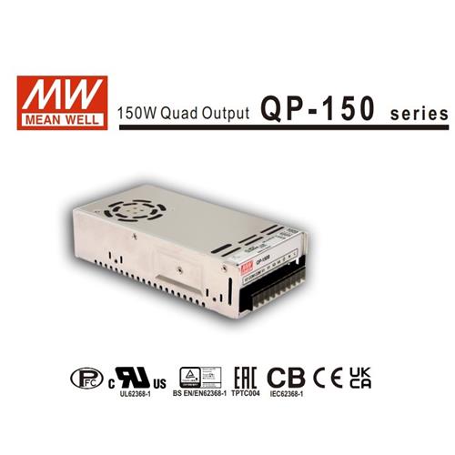 Mean Well. Fuente de alimentacion QP150D 4 Out 150W