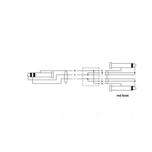 Cable Jack 3,5 st - 2 x Jack 6,3 mm mono long. 1,5m. divison larga 1,5 WPP-LONG 2