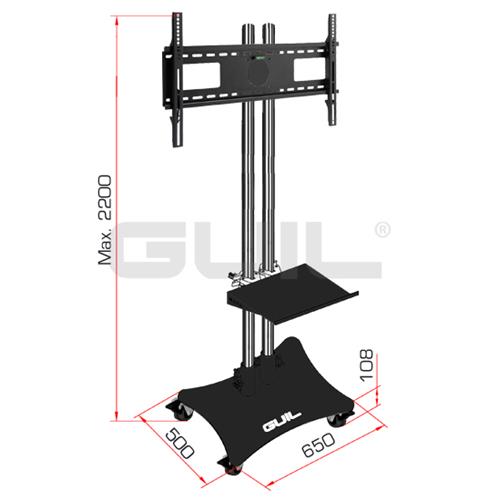 Soporte TV/monitor movil plasma/LCD/TFT PTR-08