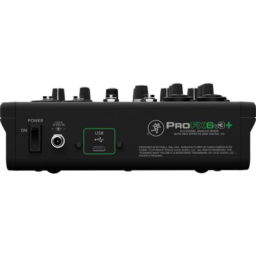 Mesa de mezclas con interfaz de audio USB-C PRO FX 6V3+ Mesa de mezclas con interfaz de audio USB-C PRO FX 6V3+
