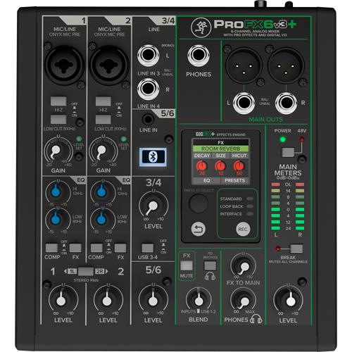 Mesa de mezclas con interfaz de audio USB-C PRO FX 6V3+