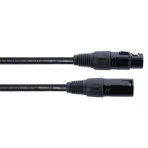 Cable DMX XLR 3p macho/hembra 1m ED 1 FM