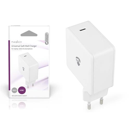 Cargador 65W USB-C Nedis carga rapida PD