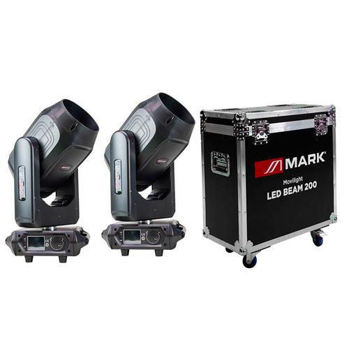 Pack cabeza movil 2 x MOVILIGHT LED BEAM 200 + RACK Pack cabeza movil 2 x MOVILIGHT LED BEAM 200 + RACK