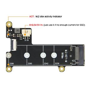 Adaptador para SSD M.2 pcie NVMe 2280 Geekworm X1001 para Raspberry Pi 5 2