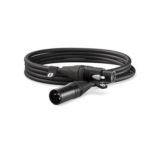 Cable XLR premium macho - hembra 3 metros negro XLR3M