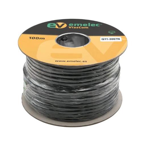 Cable video coaxial digital 75 ohm 1,00/4,6 negro Q11 3007N Cable video coaxial digital 75 ohm 1,00/4,6 negro Q11 3007N