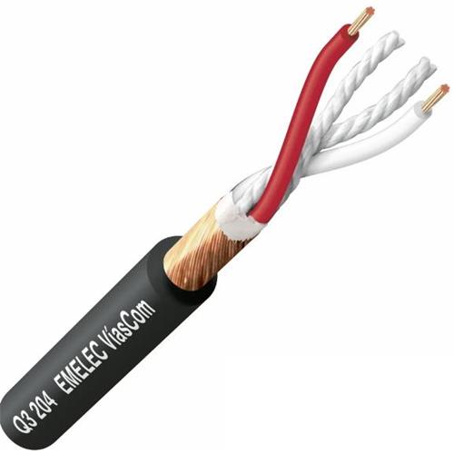 Cable microfono fino 1x2x24AWG negro Q3204