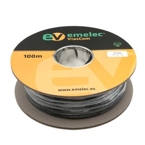 Cable microfono fino 1x2x24AWG negro Q3204