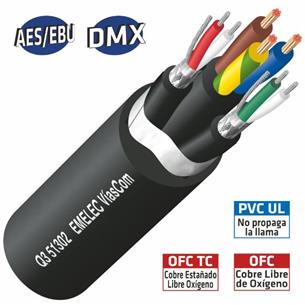 Cable DMX 2x2x0.34mm 110ohm + alimentacion Q351302 2