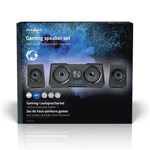 Altavoces amplificados Gaming 2.1 48W Nedis Led