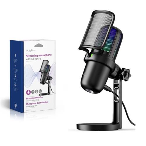 Micro cardiodie USB RGB Nedis 210BK Micro cardiodie USB RGB Nedis 210BK